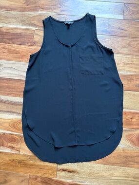 Express Black Scoop Neck Sleeveless Pocket Tank